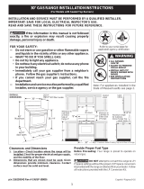 Frigidaire FFGF3015LB Installation guide