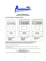 Avanti ER24P0WG Instruction Manual: Model ER24P0WG - 24" Electric Range