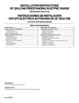 Kenmore 30" FREESTANDING ELECTRIC RANGE WITH DOUBLE OVENS Installation Instructions Manual