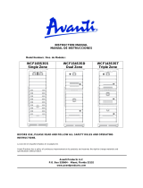 Avanti WCF165S3SS Instruction Manual: Model WCF165S3SS - Up to 165 Bottles Wine Chiller