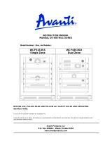 Avanti WCF43S3SD Instruction Manual: Model WCF43S3SD - 24" Designer Series Wine Chiller w/Seamless Door
