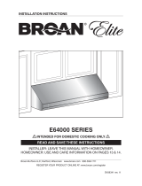 Broan E64E30SS Installation guide