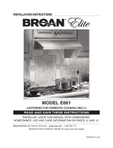 Broan BRE66130WH Installation guide