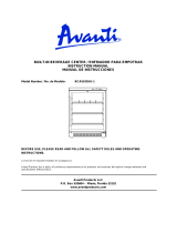 Avanti BCA5105SG-1 Instruction Manual: Model BCA5105SG-1 - Beverage Cooler with Glass Door