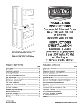 Maytag Commercial MLG27PDBWW Installation guide
