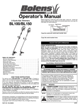 Bolens BL 100/ BL 150 User manual