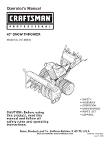 Craftsman Snow Blower 247.88845 User manual