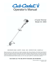 Cub Cadet Trimmer CC3000 User manual