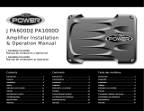 Audiovox Car Stereo System JPA1000D User manual