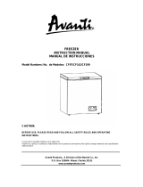 Avanti Freezer CF199 User manual