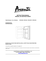 Avanti Freezer RM4120W User manual