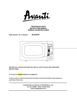 Avanti Microwave Oven MO1040TW User manual