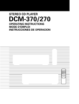 Denon Car Stereo System DCM-370 User manual