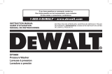 DeWalt Pressure Washer A20832 User manual