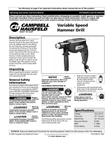 Campbell Hausfeld Drill DG190625DI User manual