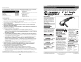 Campbell Hausfeld Grinder Grinder User manual