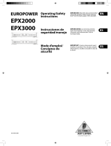 Behringer Stereo Amplifier EPX3000 User manual