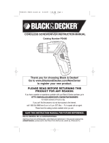 Black & Decker Power Screwdriver 90544571 User manual