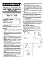 Black & Decker Power Screwdriver 90521837 User manual