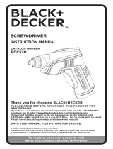 Black & Decker Power Screwdriver BDCS30C User manual
