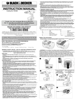 Black & Decker Cordless Drill 90501309-00 User manual