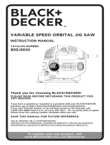 Black & Decker Cordless Saw BDEJS600 User manual
