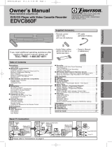 Emerson DVD VCR Combo EDVC860F User manual