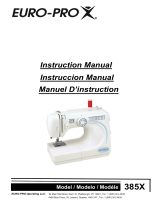 Euro-Pro Sewing Machine 385X User manual