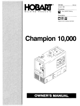 Hobart CHAMPION 10,000 ONAN User manual
