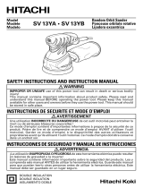 Hitachi Sander SV 13YB User manual