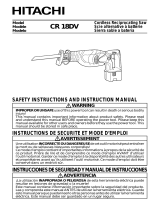 Hitachi Cordless Saw CR 18DV User manual