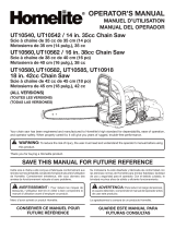 Homelite Chainsaw UT10542 User manual
