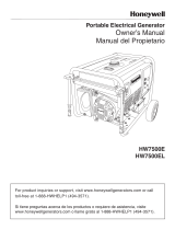 Honeywell Portable Generator HW7500EL User manual
