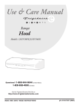 Frigidaire Ventilation Hood LFEV30FE User manual