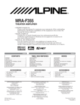 Alpine Stereo Amplifier MRA-F355 User manual