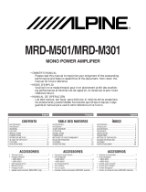 Alpine Stereo Amplifier MRD-M301 User manual