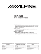 Alpine Stereo Amplifier MRP-M200 User manual