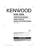 Kenwood Stereo Amplifier KAC-5203 User manual