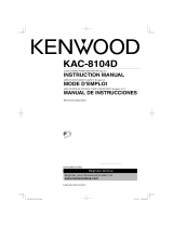 Kenwood Stereo Amplifier KAC-8104D User manual