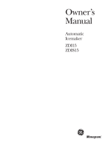 GE ZDIS15 User manual