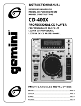 Gemini CD Player CD-400X User manual