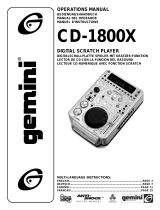Gemini CD Player CD-1800X User manual