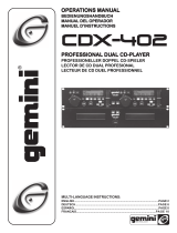 Gemini CD Player CDX-402 User manual