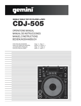 Gemini CDJ-505 User manual