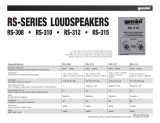 Gemini RS-SERIES LOUDSPEAKERS RS-308 User manual