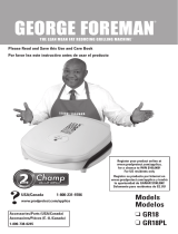 George Foreman Kitchen Grill GR18 User manual