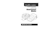 Health O Meter Blood Pressure Monitor 7630 User manual