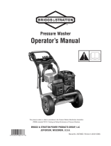 Briggs & Stratton Pressure Washer 020274-0 User manual