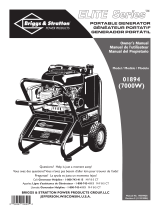Briggs & Stratton Portable Generator 01894 User manual