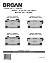 Broan Air Cleaner ERV90HCT User manual
